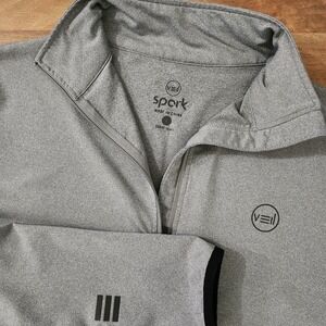 Veil Garments Spark Half Zip Athleisure Charcoal Gray Size Large
